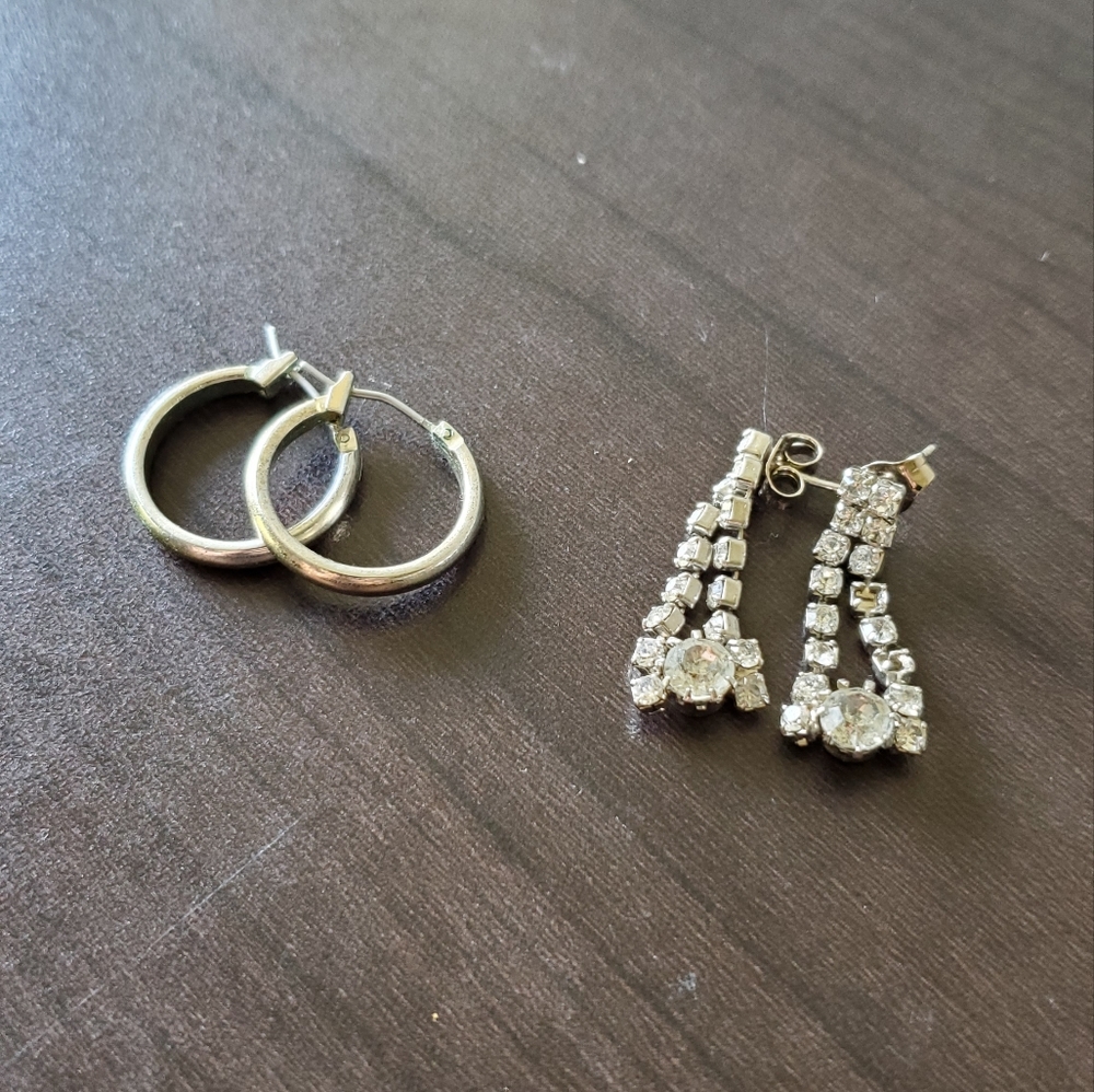 Earring duo.
